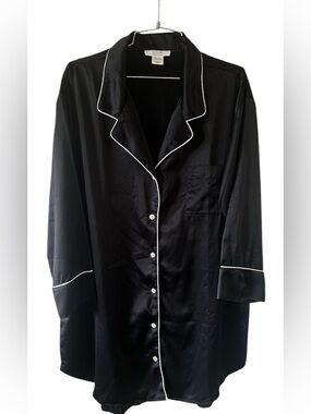*NATORI* SILKY SATIN SLEEP SHIRT* SIZE LARGE*